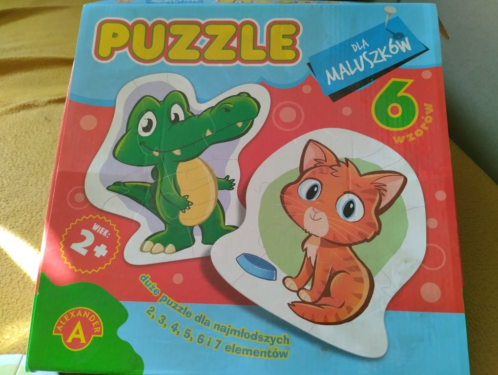 Puzzle dla maluszków 2,3,4,5,6 i 7 elementów