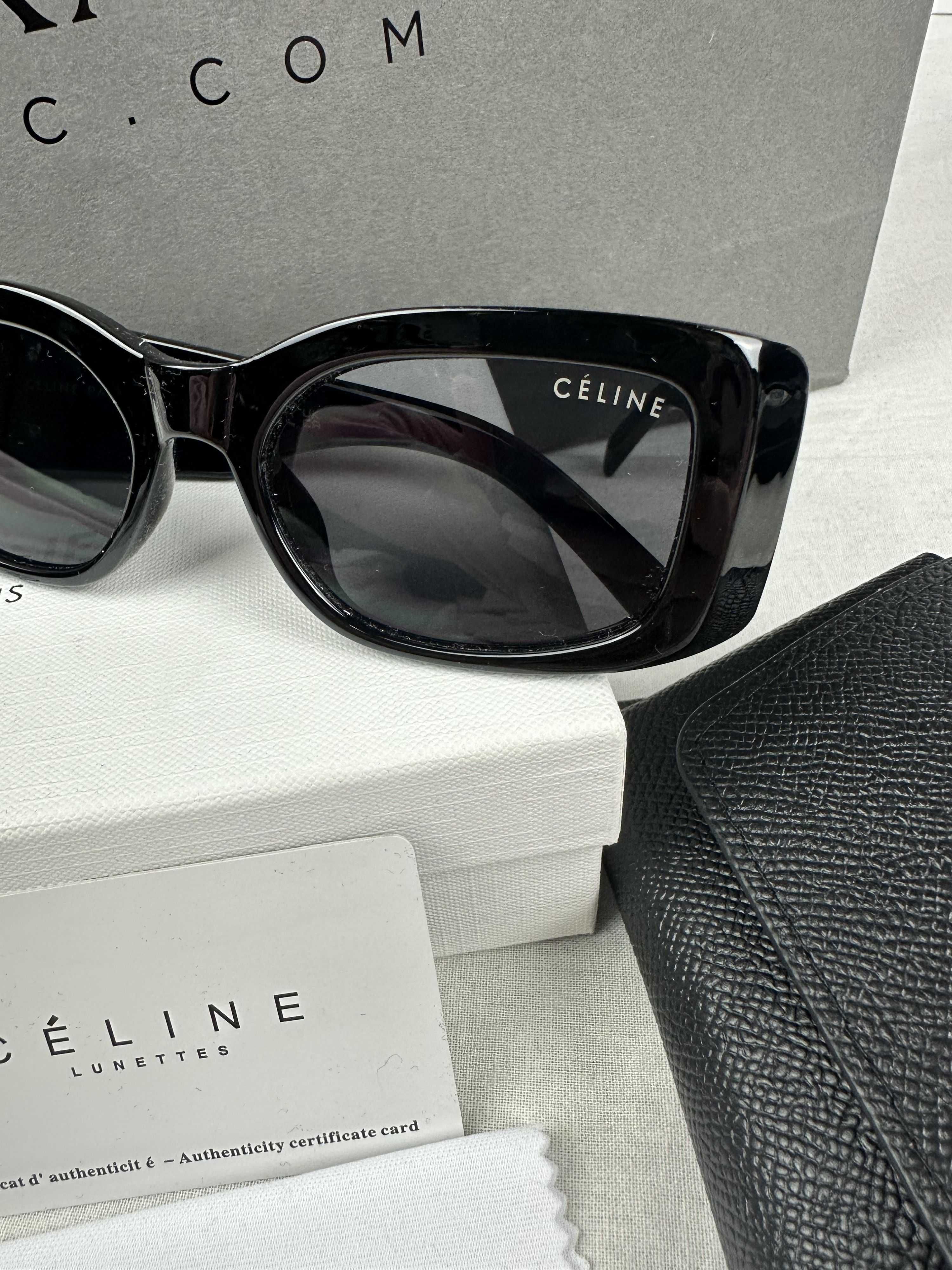 Okulary przeciwsłoneczne Zestaw Celine Paris logowane pudełko nowość