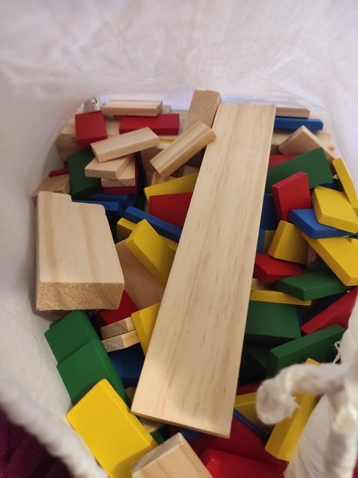 Domino rally Egmont zestaw klocków drewnianych