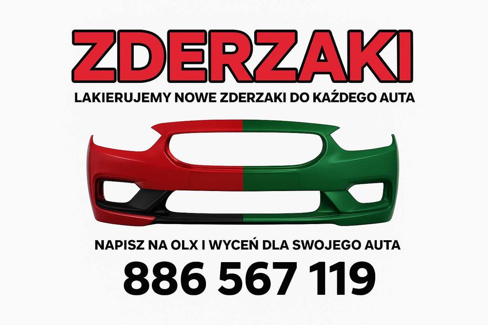 NOWY ZDERZAK przód - każdy KOLOR i każda MARKA NAJLEPSZE ceny -wysyłka