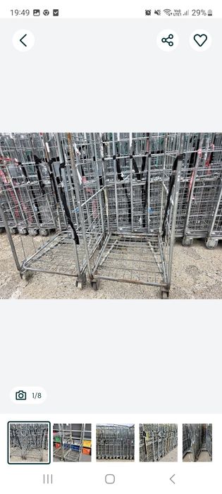 Wózek Kosz Magazynowy Transportowy Kurierski Siatkowy Rollkontener