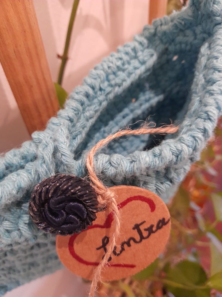 6 Mala/Saco Crochê Artesanal, feito à mão.