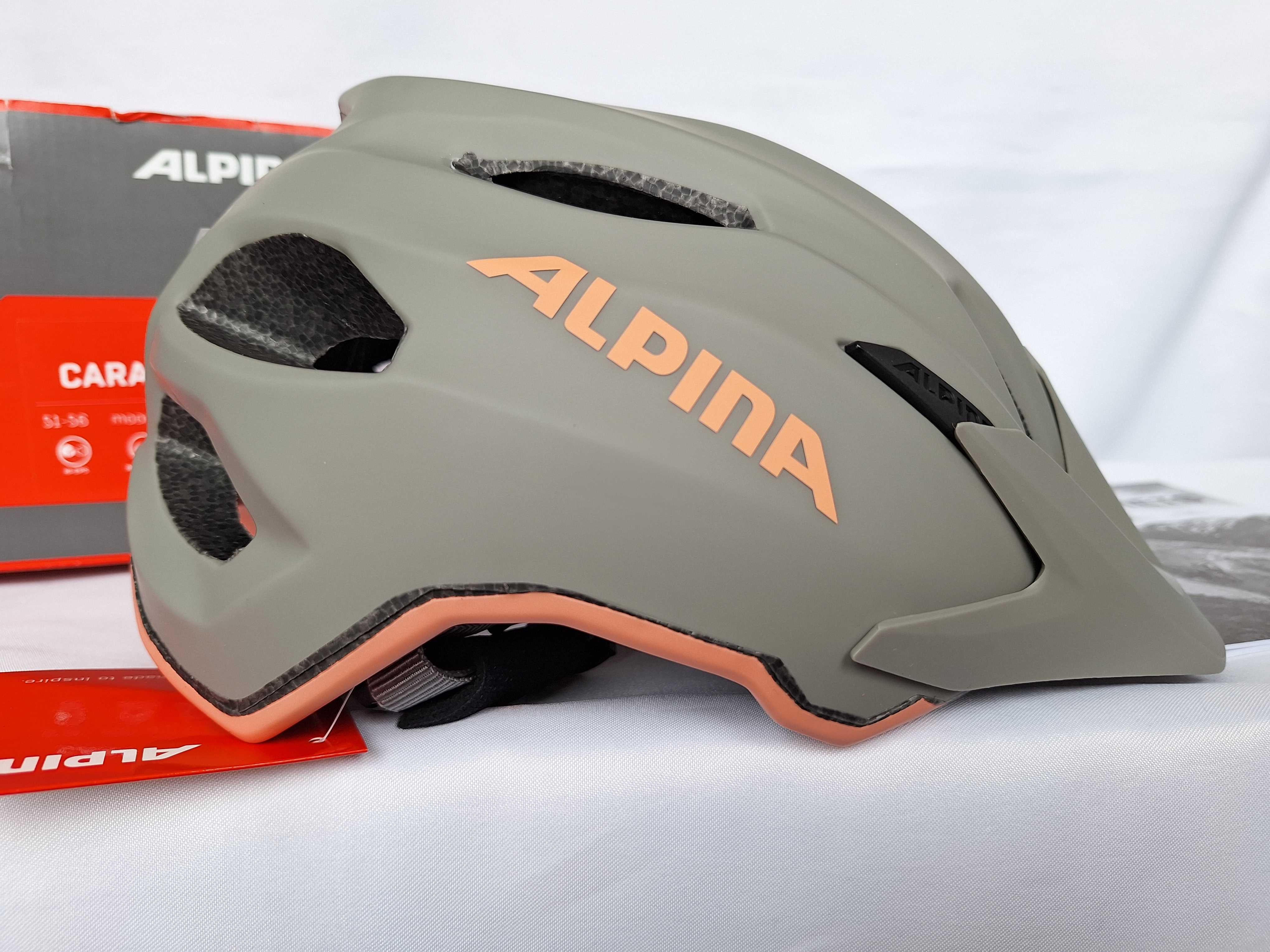 Kask rowerowy Alpina Carapax Jr Flash Moongrey Peach S/M 51-56cm