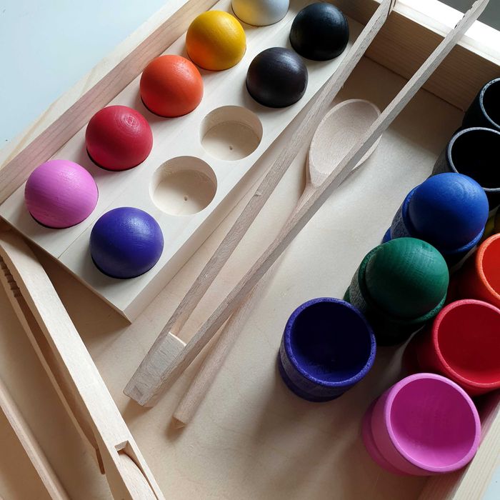 sorter - układanka lewopółkulowa - zestaw Montessori 10szt