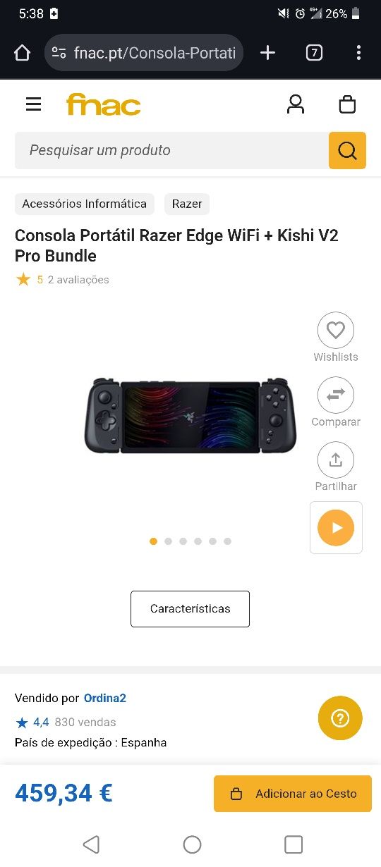Razer edge pro como novo