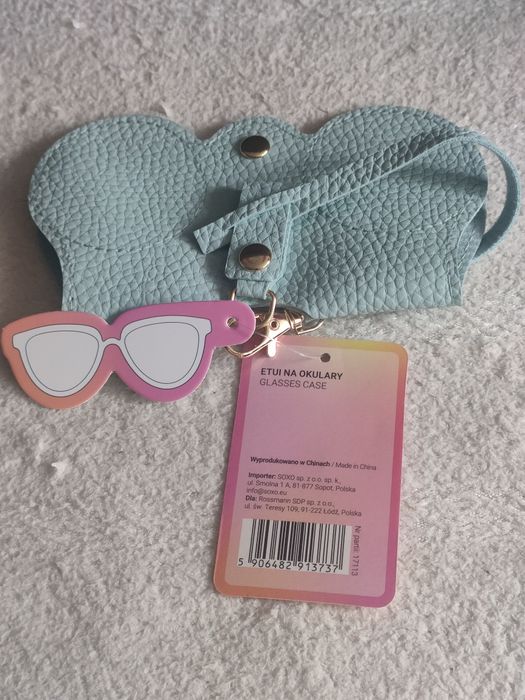 Eloy nowe etui na okulary Rossmann baby blue glasses case