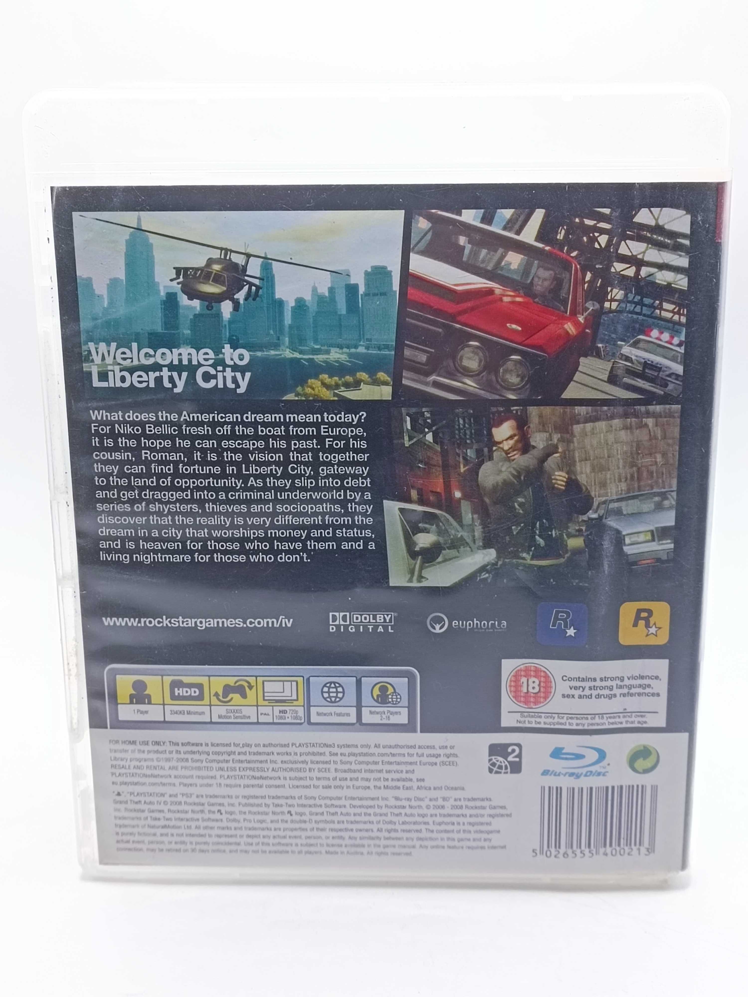 GRA Grand Theft Aauto IV Gta IV Gta 4 NA PS3 122/02/25s