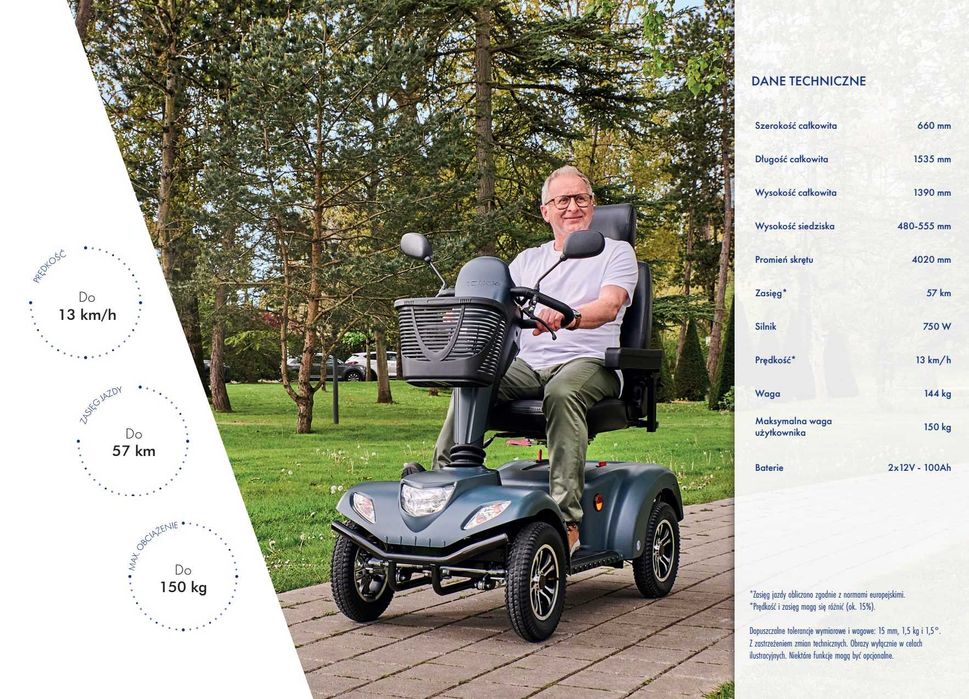 Skuter inwalidzki elektryczny CARPO 2 SE XD terenowy DUŻE KOŁA sklep