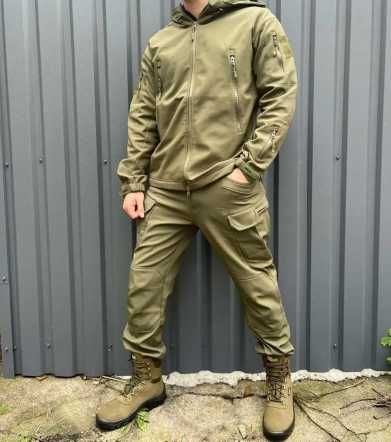 чоловічий костюм софт шел на флісі колір хакі