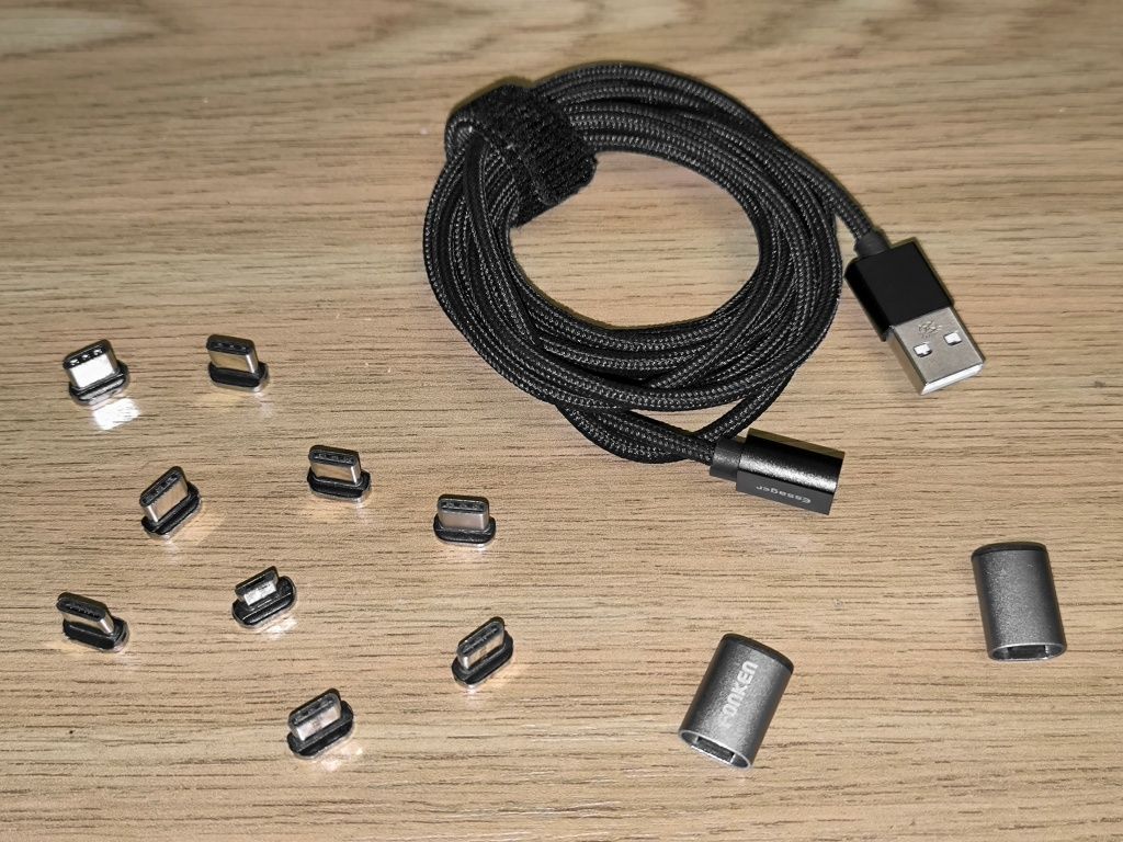 Набір магнітний кабель 9 магнітних адаптерів та 2 type-c/маг адаптера