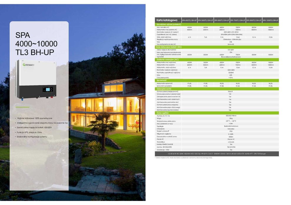 Falownik Growatt SPA5000TL3-BH UP