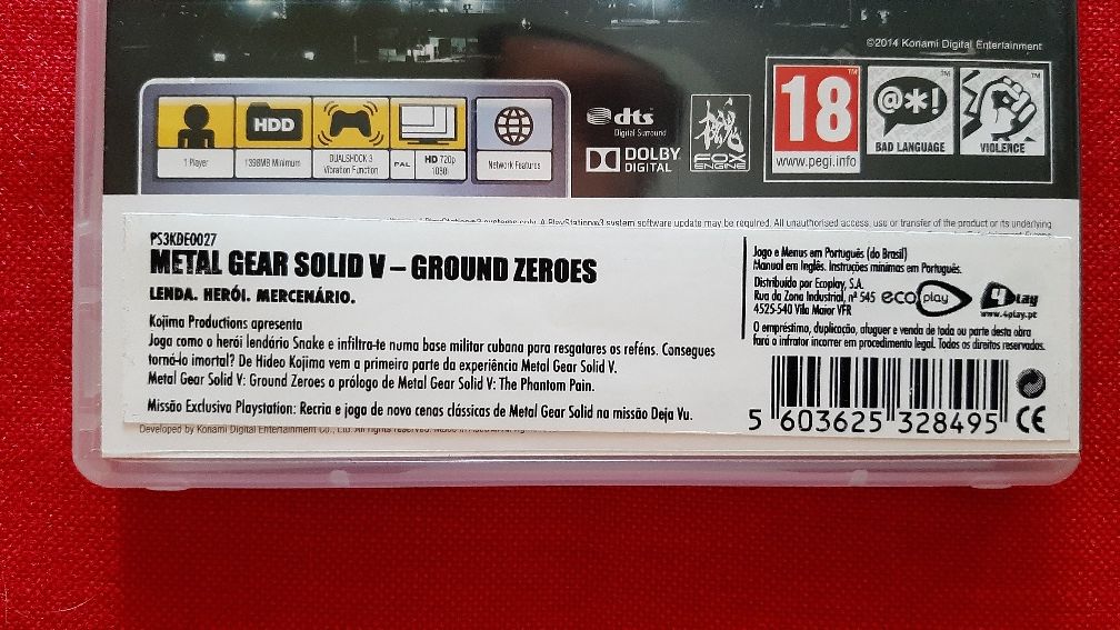 Metal Gear Solid V - Ground Zeroes - PS3