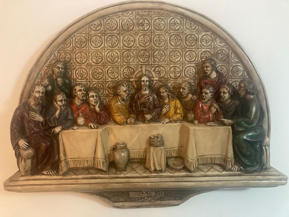 Última Ceia Alto Relevo escultura