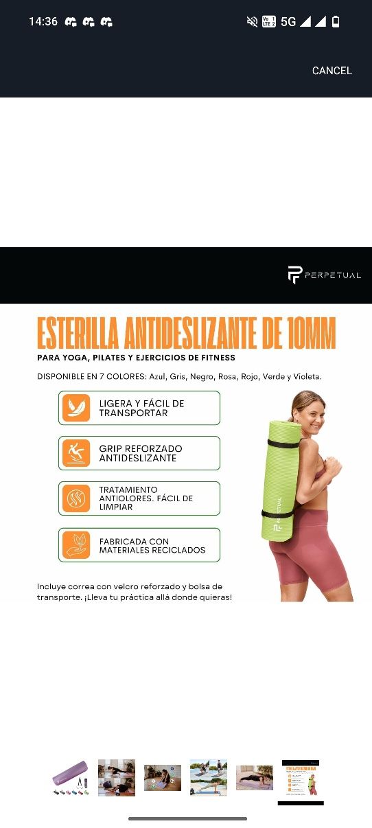 Tapete Yoga Azul