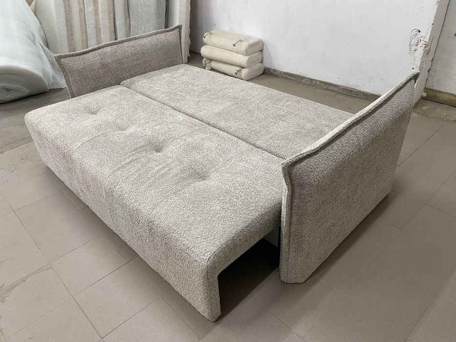 Kanapa sofa rozkładana z funkcją spania czerwona tkaniny do wyboru