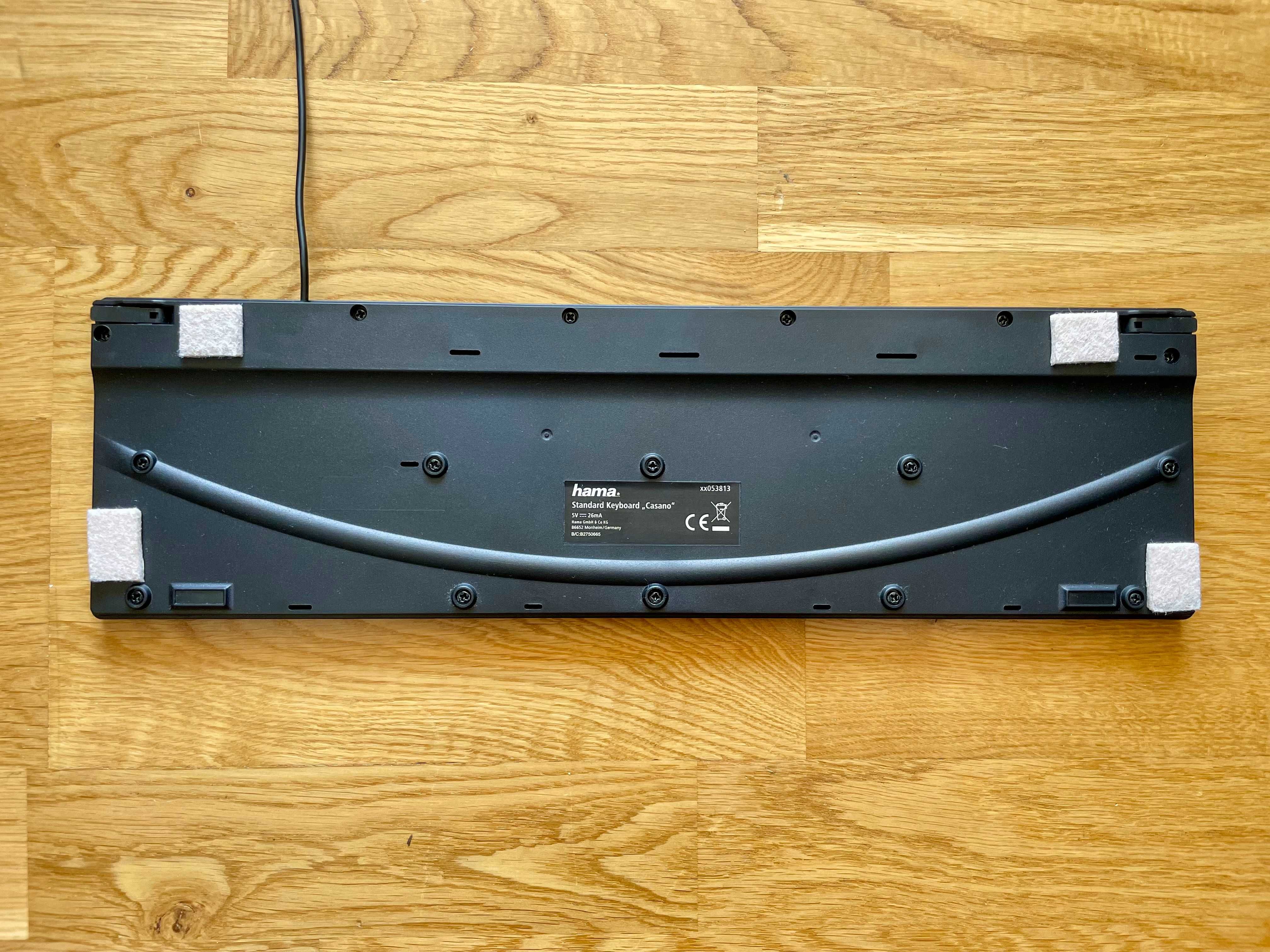 Przewodowa klawiatura Hama Slimline Casano, czarna, z pudełkiem