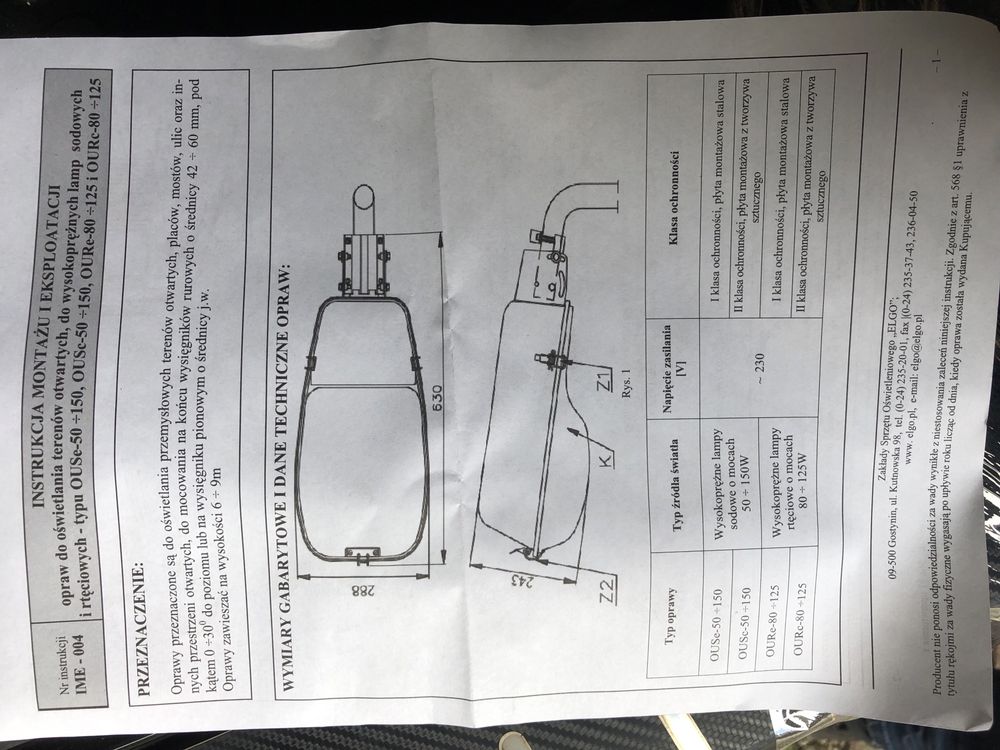 Nowa Lampa latarnia oprawa lampy sodowa+ 2 zarowki Gratis