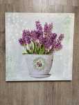 Tela floral c/ vaso