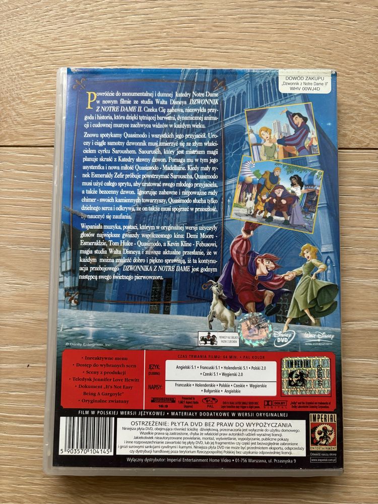 Dzwonnik z Notre Dame II - film DVD