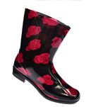 Kalosze damskie gumowce kwiaty ANX-01 Red-1 rozm 36