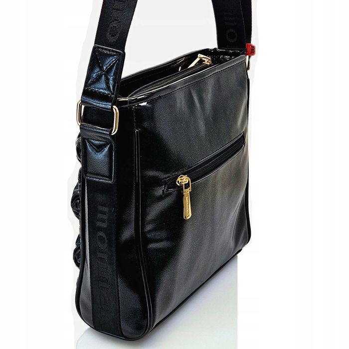 Torebka Damska MONNARI Listonoszka Czarna Pikowana Skóra Eko BAG4730