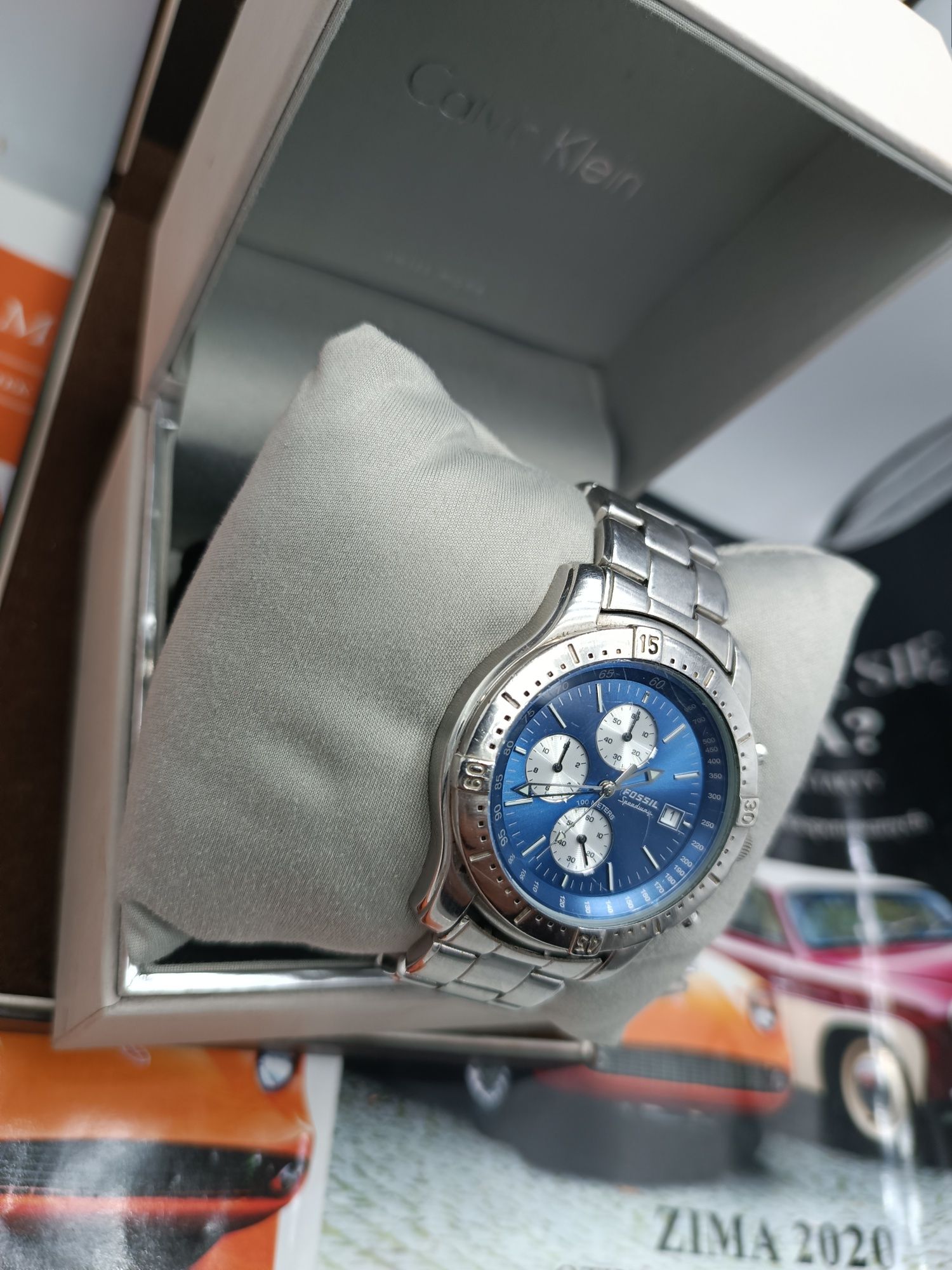 Zegarek fossil blu chronograf quartz