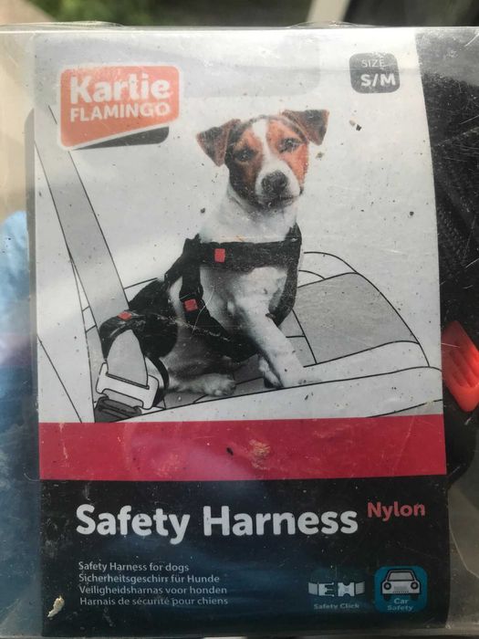 peitoral cão + fixar no fecho do cinto no carro saftey harnes S/M