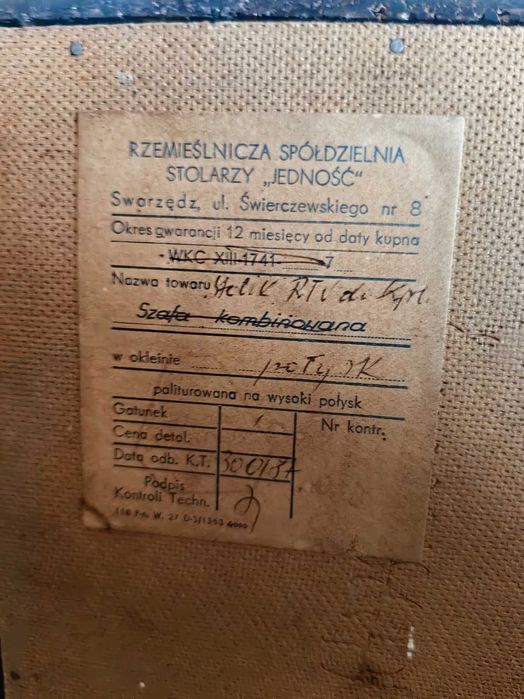 Meblościanka, Swarzędz, 87r, fornir wysoki połysk