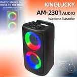 Głośnik Przenośny AM-2301 LED RGB USB Bluetooth Karaoke Nowy