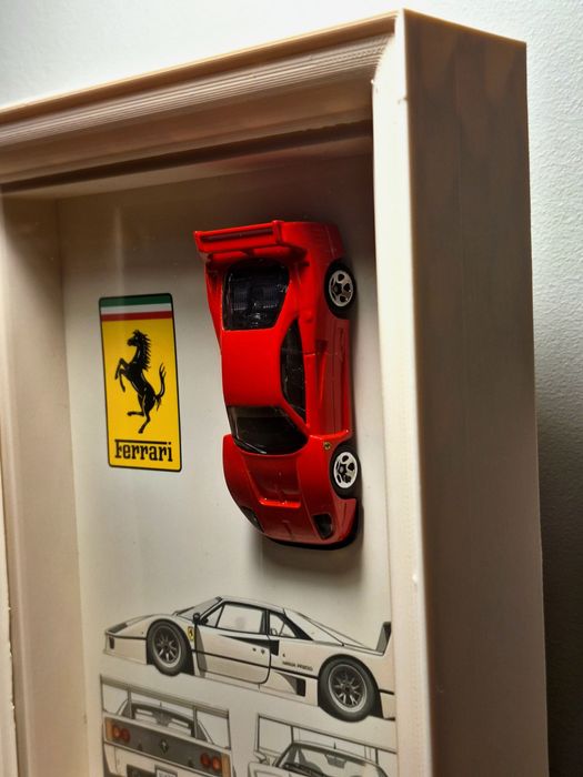 Ferrari F40 RED Shadow Box Gablotka prezent hot wheels