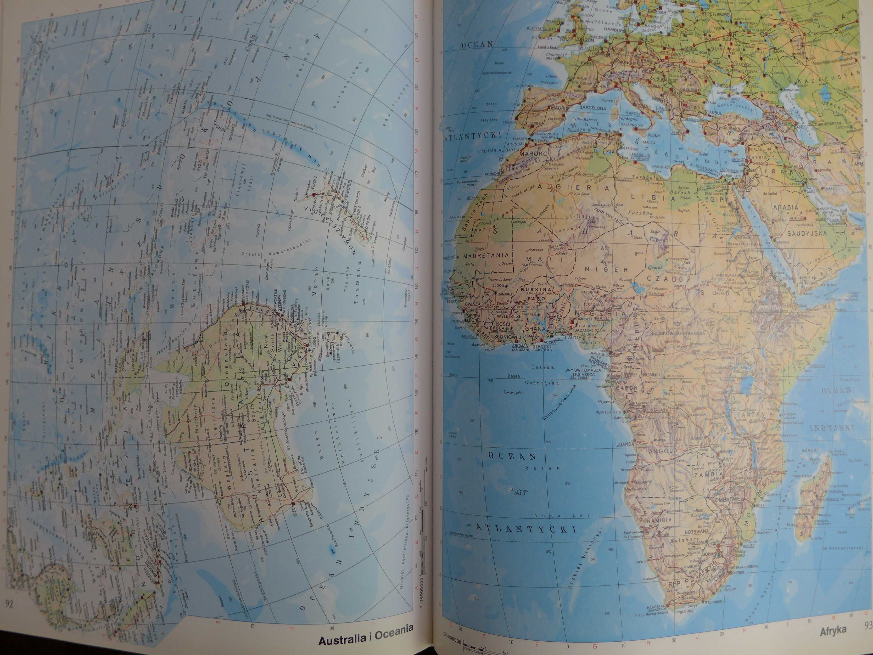 Wielki Ilustrowany Atlas Świata - wspaniała książka GEOGRAFIA MAPA