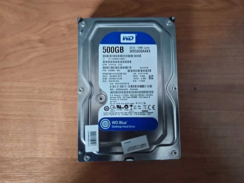 HDD 500 GB - 3,5" WDC WD5000AAKX-60U6AA0 (SATA)