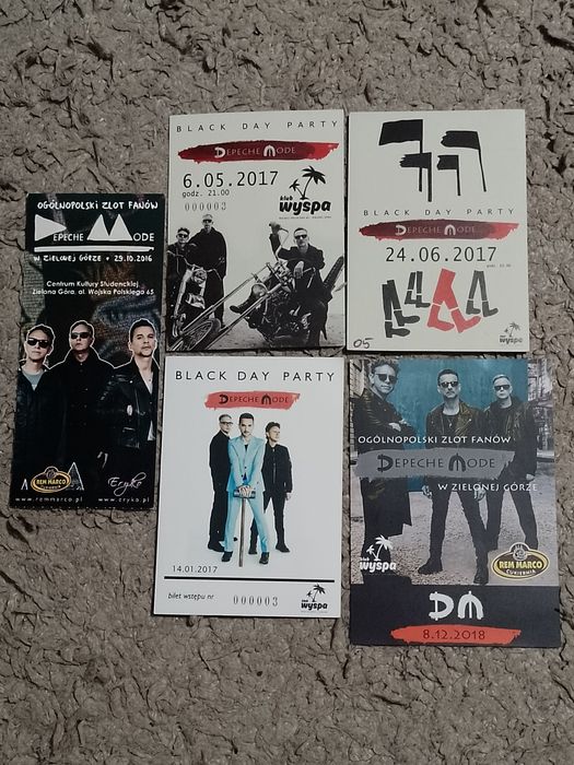 5 pamiątkowych biletów na Depeche Mode party Zielona Góra