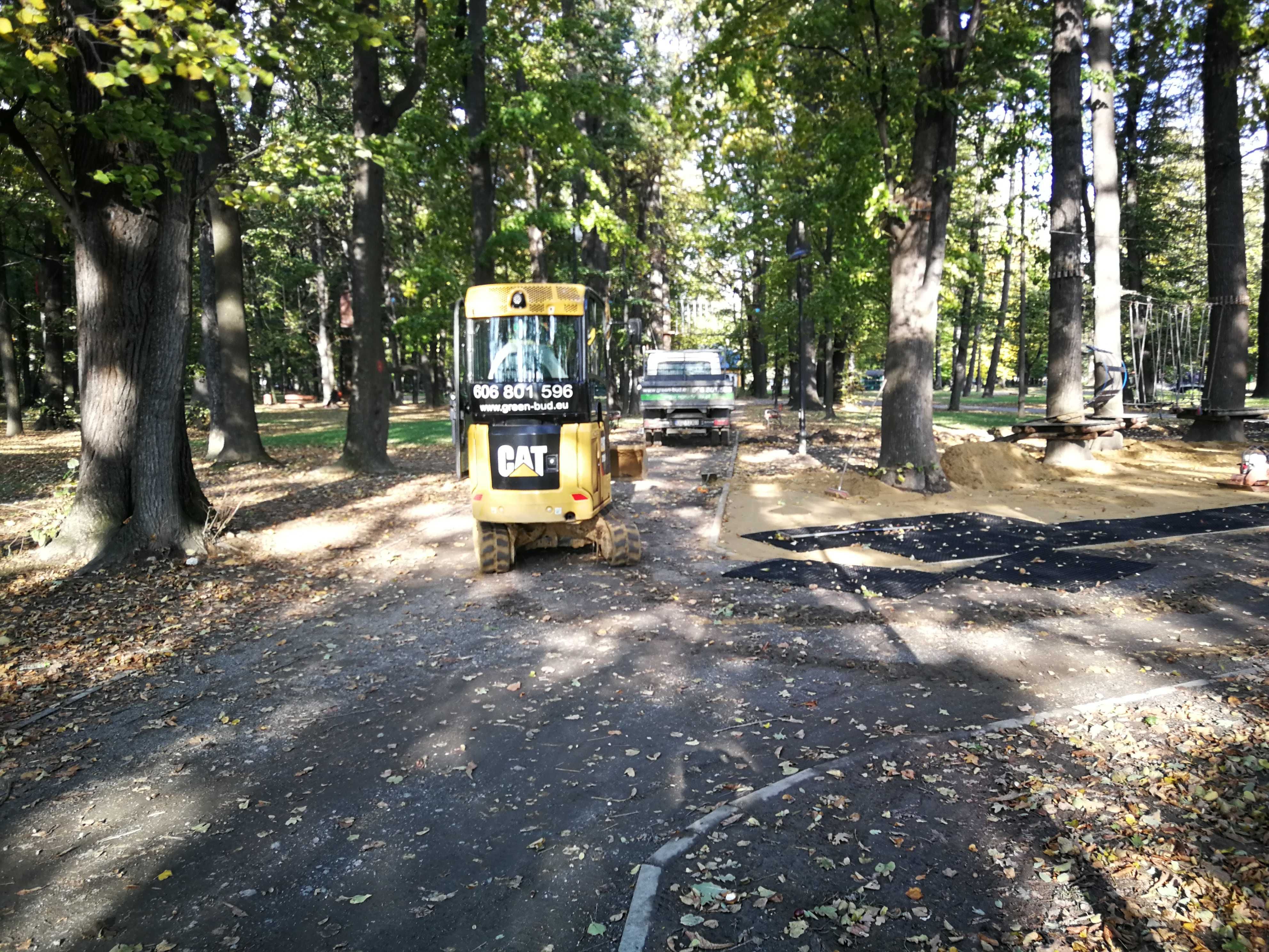 Drogi szutrowe, geokraty, bruki, parkingi, podjazdy, prace ziemne