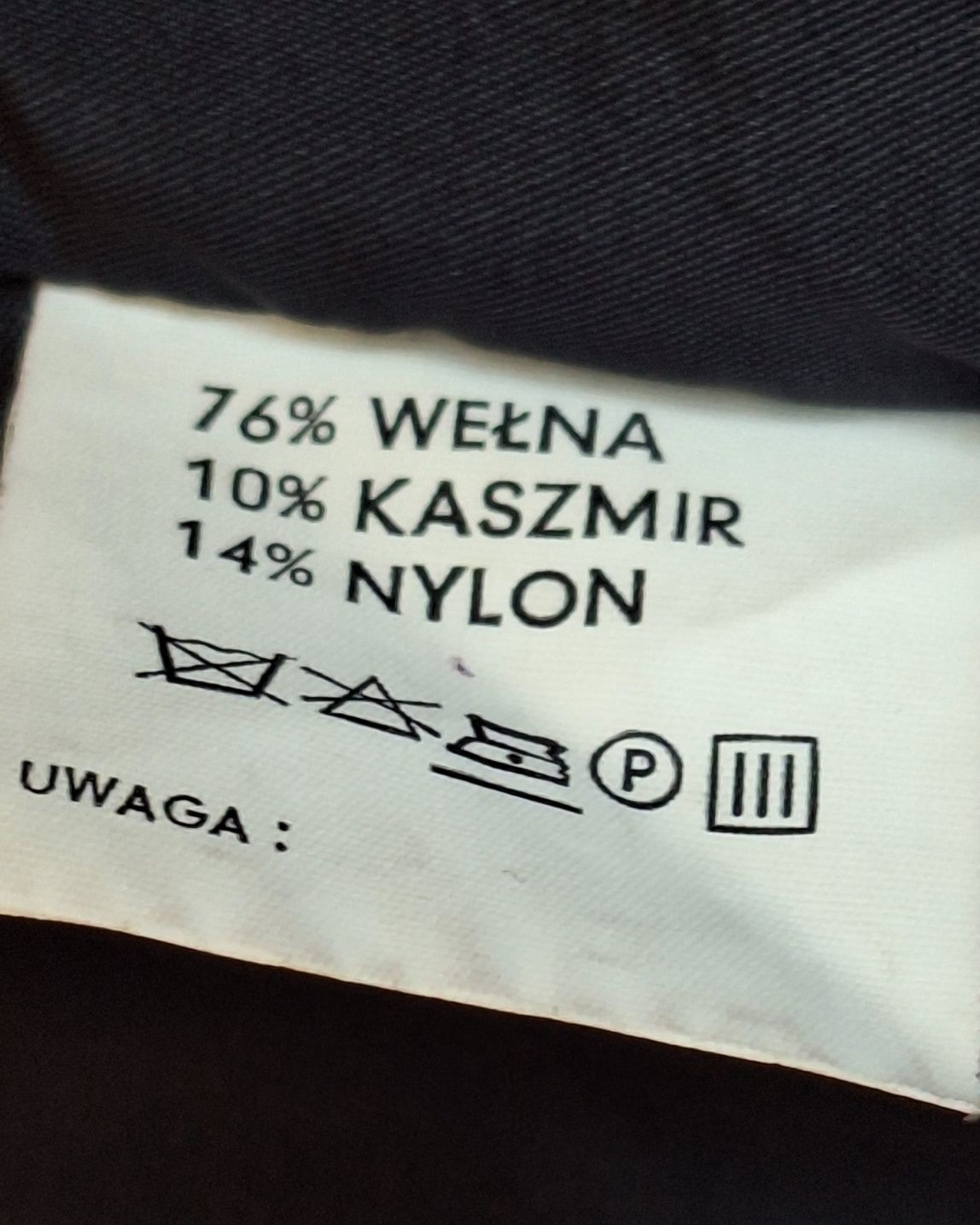 Płaszcz piękna klasyka wełna z kaszmirem jak nowy