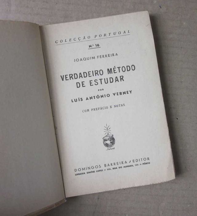 Luís António Verney - VERDADEIRO MÉTODO DE ESTUDAR