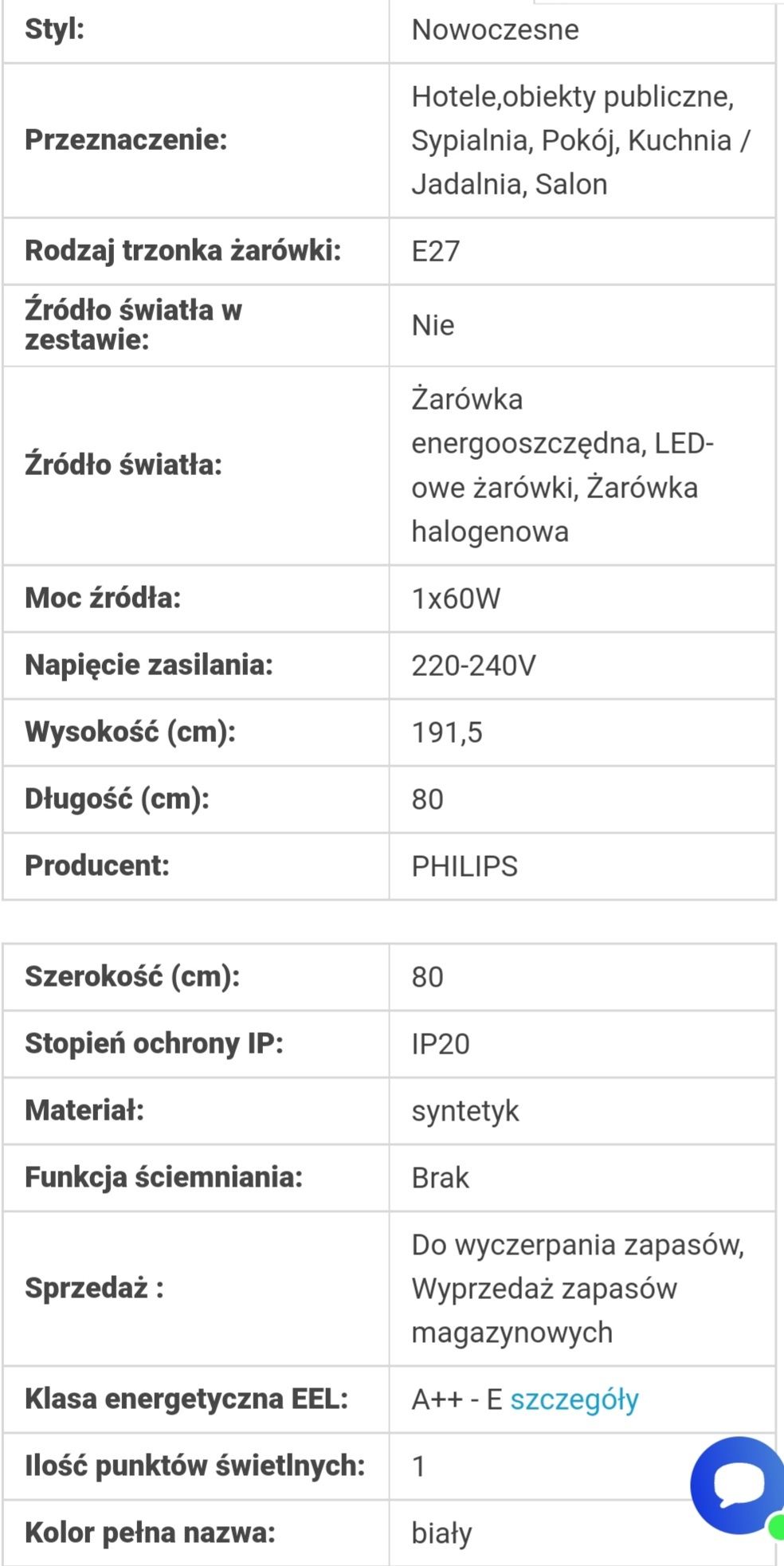 Philips Chiffon duza lampa wisząca