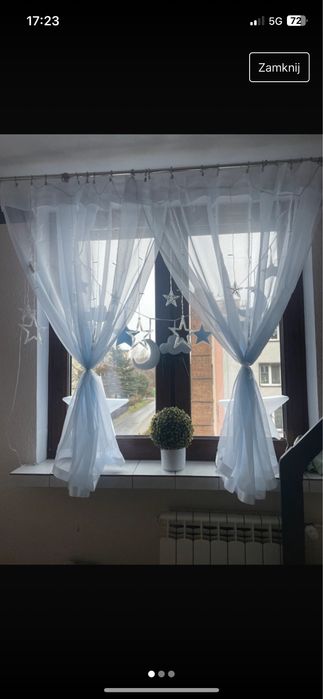 Delikatna firana okno podwojne firanka so pokoju do salonu