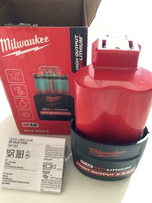 Bateria milwaukee m12 high output 2,5 ah