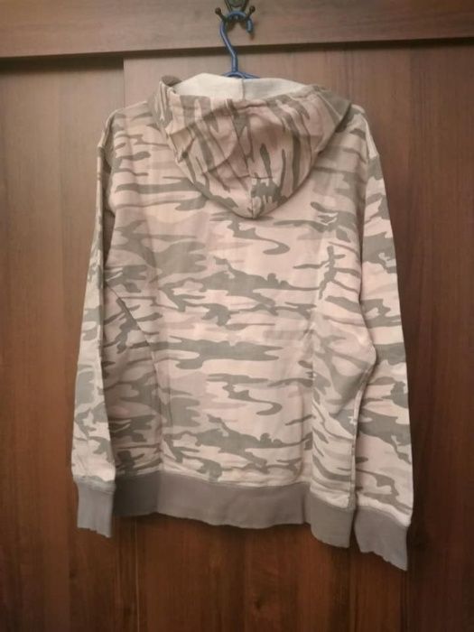 Bluza r. L na zamek kaptur moro khaki kurtka rozpinana suwak