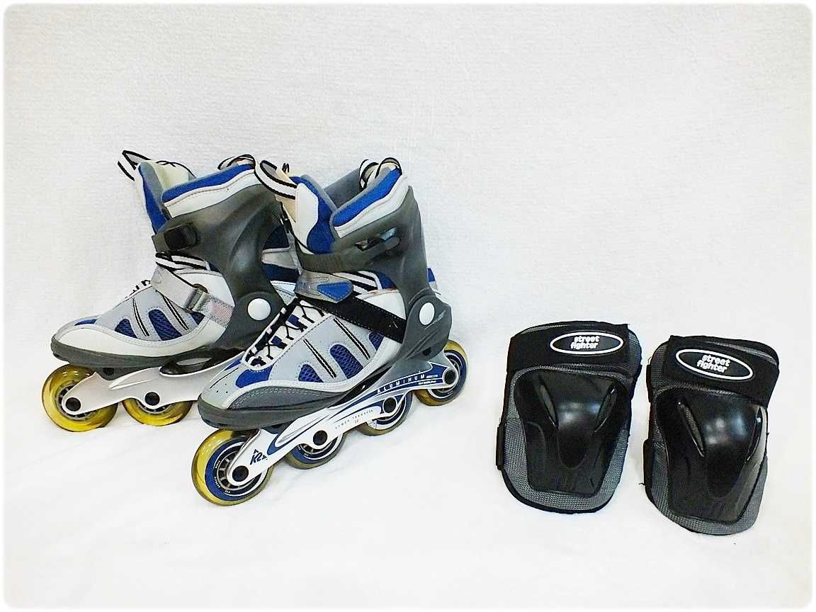 Rolki K2 UNLIMITED Ti II-W r 39,5 + Ochraniacze na kolana Jak NOWE !!