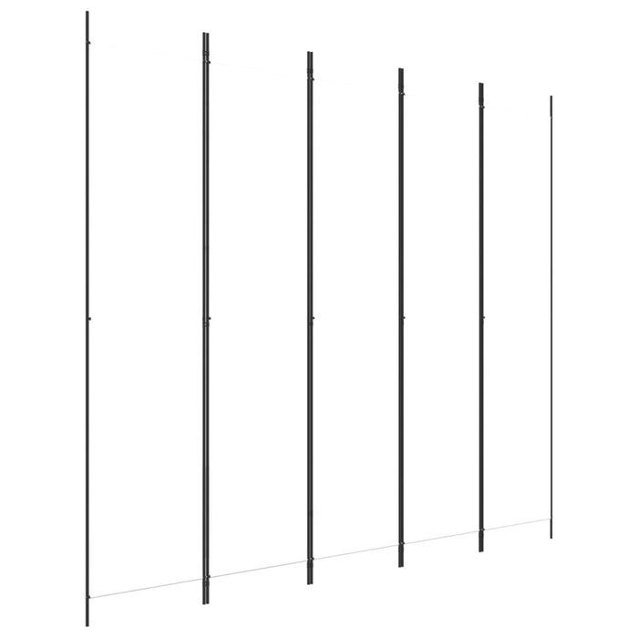 vidaXL Parawan 5-panelowy, biały, 250x220 cm, tkanina