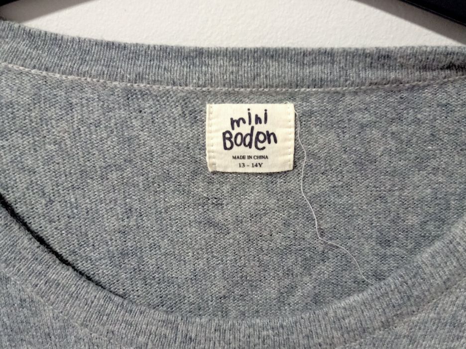 Sweterkowa sukienka z kotkiem mini boden 152/158 z kaszmirem