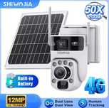 Nowość Shiwojia 4G SIM,12MP,solarna, 50x zoom, optyka