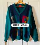 Męski sweter wełniany stylowy vintage retro Burton