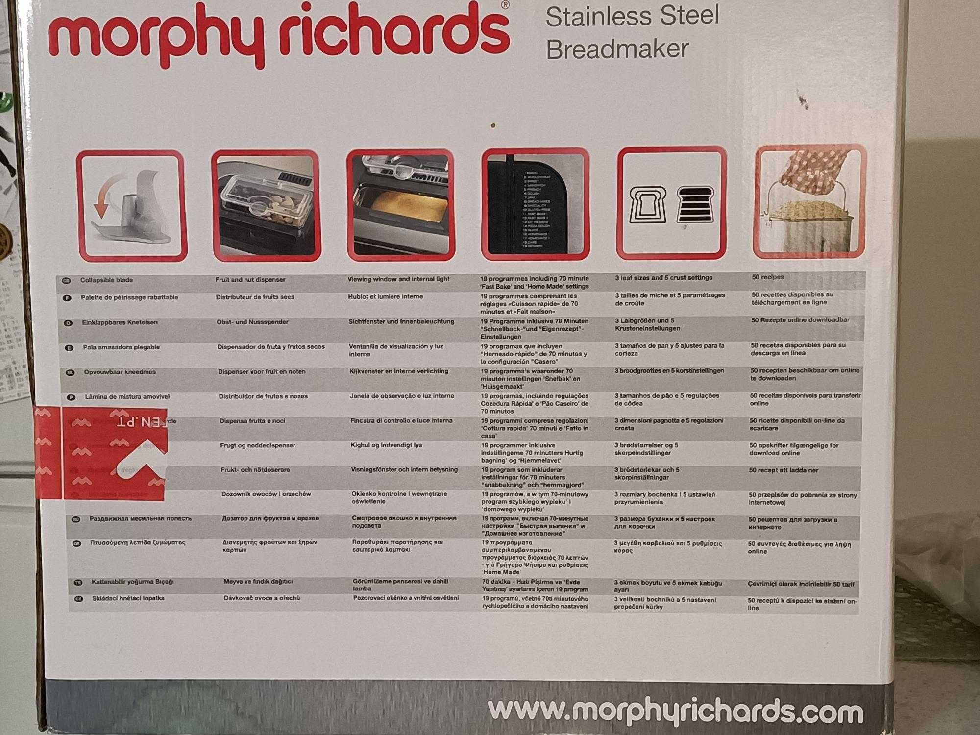 Maquina fazer pão Morphy Richards