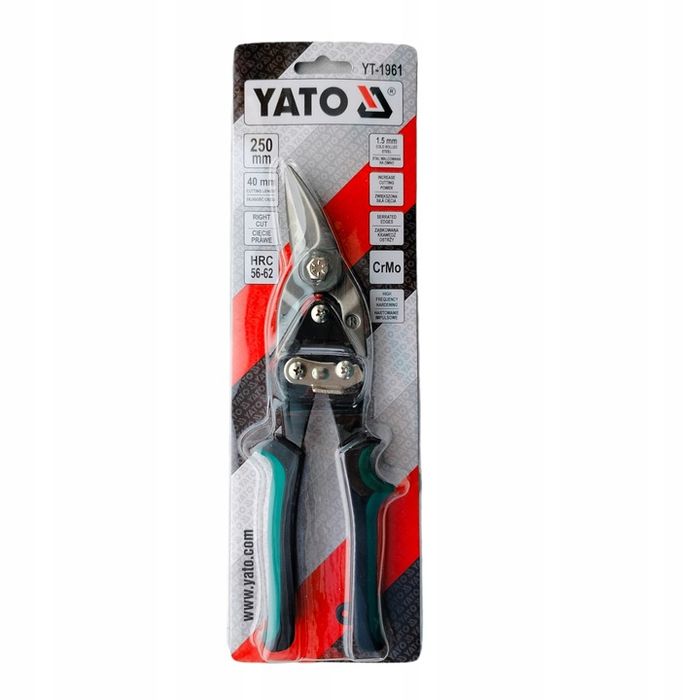 Nożyce Do Blachy Do Cięcia Prawe 250mm Yato