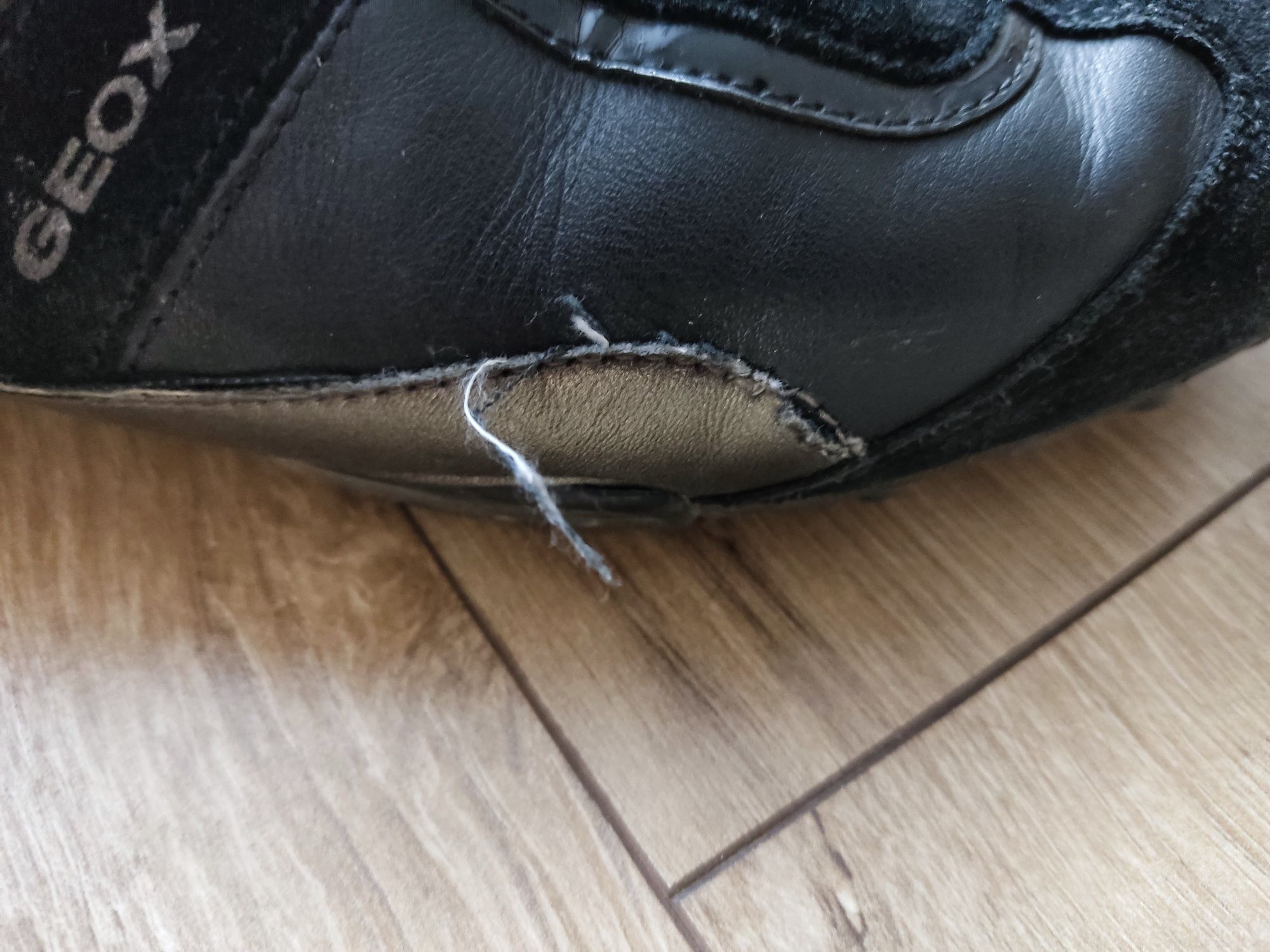 Geox 41 czarne sneakersy adidasy półbuty skórzane skóra sportowe