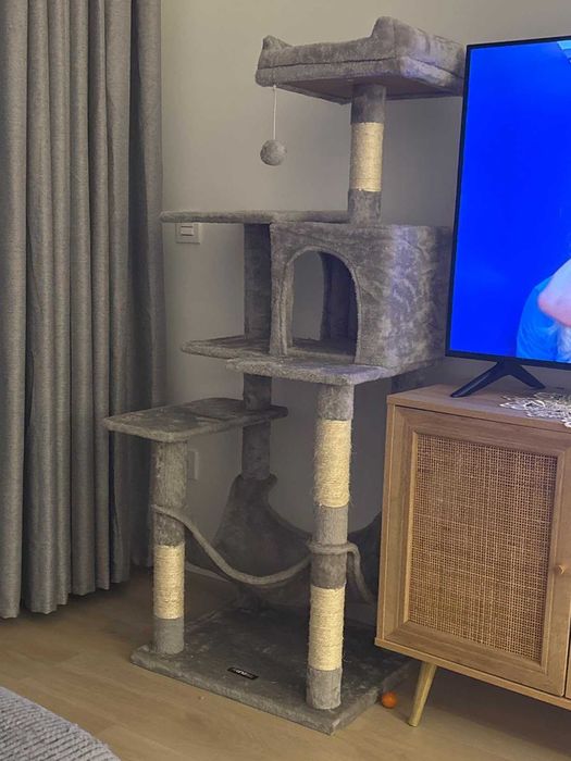 Drapak dla kota Wysoki duży drapak dla kota domek legowisko 143cm NOWY