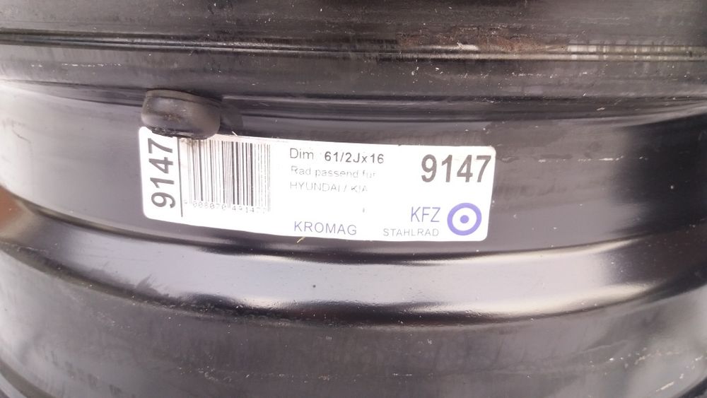 Felgi stalowe Hyundai Kia Mazda Mitsubishi 5x114,3 6J16 ET51, ET45